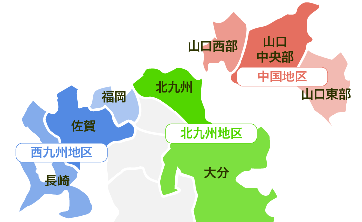 採用情報の地図イラスト